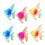 6 Pièces Décoratif Poissons Tropicaux
