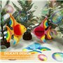 6 Pièces Décoratif Poissons Tropicaux, Poissons Tropicaux Papier d'abeille Poissons Papier Suspendus, Créatures Marines Décorati