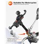 Grefay Support Téléphone Moto 360° Rotation Anti-Vibrations Support Smartphone Moto ​Antirouille Support Telephone Scooter Retro