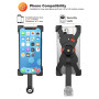 Grefay Support Téléphone Moto 360° Rotation Anti-Vibrations Support Smartphone Moto ​Antirouille Support Telephone Scooter Retro