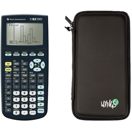 Texas Instruments TI-82 Stats Calculatrice graphique + Erweiterte Garantie + Schutztasche