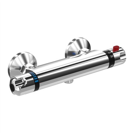 LADOKEE Robinet de douche avec thermostat - Robinet de baignoire - Mitigeur thermostatique de baignoire - Mitigeur de douche en