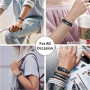 PaceBid Bracelet Compatible avec Xiaomi Mi Band 6/5, Bracelet de Montre en métal en Acier Inoxydable tissé en Maille, Ajustable 