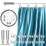 Huucozn 5m Tringle à rideaux Kit avec 30 Pièces Acier Inoxydable An Crochets, Câble en Acier pour Rideau Fil de Suspension Fil d