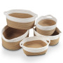 Lot de 5 Panier Rangement en Corde de Coton