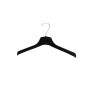Kiroplast 10 pièces Cintres Velours Chemises Manteau Cintre Velour Antidérapant Cintres Manteaux Velours Noir 39 cm