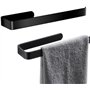 GIUSOBG Porte Serviettes Mural en INOX 29cm Porte Serviette Salle de Bain Noir Porte Servie tte Salle de Bain PorteTorchon Autoc