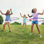 GIUSOBG Cerceau Hula Fitness Hoop pour Enfants, Plastique Amovible Cerceaux Multicolores Amusants et Fitness, Hula Hoop avec Mou