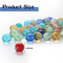 Wekuw 20 Pièces Billes en Verre Phosphorescentes 16mm Billes Enfant Rare Billes Oeil de Dragon Phosphorescentes Billes en Verre