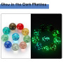 Wekuw 20 Pièces Billes en Verre Phosphorescentes 16mm Billes Enfant Rare Billes Oeil de Dragon Phosphorescentes Billes en Verre