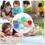 Wekuw 20 Pièces Billes en Verre Phosphorescentes 16mm Billes Enfant Rare Billes Oeil de Dragon Phosphorescentes Billes en Verre