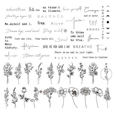 DIVAWOO Réaliste Tatouages temporaires - 60 Feuilles Faux