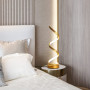 Mille Lucciole 2 Pack Lampes de Chevet LED Lampe de Table Spirale 16W 4500k lumière naturelle lampe de table Or moderne haute lu