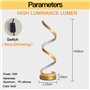 Mille Lucciole 2 Pack Lampes de Chevet LED Lampe de Table Spirale 16W 4500k lumière naturelle lampe de table Or moderne haute lu