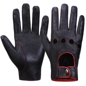 MGGM collection Gants de conduite en cuir à écran tactile pour hommes non doublés