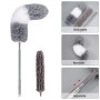 Plumeau Poussière, Plumeau Télescopique Microfibre Brosse avec Poignée en Extensible Acier Inoxydable 255cm Grand, Lavable Duste