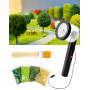 QWORK® Kit de Fabrication de Herbe modelisme - avec 4 Couleurs Poudre d'herbe de Simulation et Brosse de Nettoyage - pour Les pa