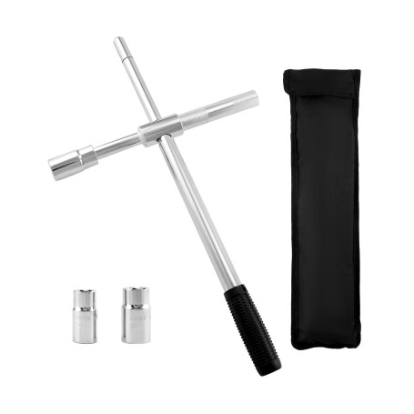 QWORK® Cléà roue télescopique avec douilles 17/19mm et 21/23mm