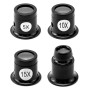 QWORK® 4 pièces loupe d'horloger loupe de bijoutier 5X 10x 15x 20x loupes monoculaires pour électricien