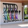 porte velo mural réglable pour 6 vélos et 3 casques