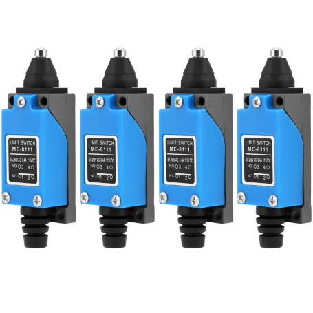 QWORK® Lot de 4 interrupteurs de fin de course momentanés à piston ME-8111