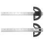 QWORK® Règle d'angle rapporteur, outil de jauge d'angle réglable,outil de mesure de 0 à 180 degrés pour l'amélioration de l'habi