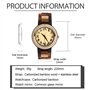 SUPBRO Montre en Bois pour Homme Montre Bois Homme Chronographe Quartz avec Bracelet équipement Minimaliste