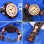 SUPBRO Montre en Bois pour Homme Montre Bois Homme Chronographe Quartz avec Bracelet équipement Minimaliste