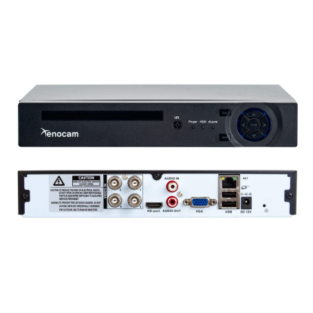 Xenocam 4CH 1080N Hybride 5-en-1 AHD DVR (1080P NVR + 1080N AHD+960H Analogique + TVI+CVI) DVR Autonome CCTV Système de Surveill