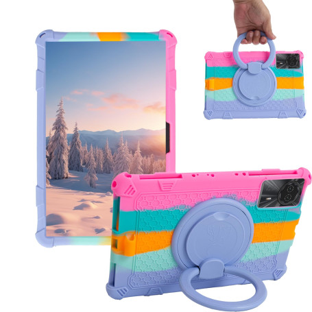 Sfulatdc Étui en silicone pour tablette Blackview Tab 90 WiFi - Rotation à 360° - Poignée / bandoulière - Coque mignonne compati