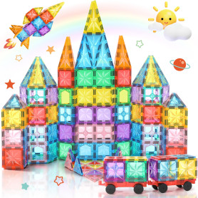Lovchil Blocs Construction Magnétiques Enfants Jouet 61 Pièces Jouets de Construction Magnetique Enfant Creatif STEM Educatif Je Lovchil Blocs Construction Magnétiques Enfants Jouet 61 Pièces Jouets de Construction Magnetique Enfant Creatif STEM Educatif Je