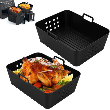 NAROSEBE 2 Pcs Moule Silicone Air Fryer sans BPA