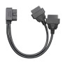 GFFG Câble de Diagnostic OBD2, Voiture 16 Broches OBDII mâle à Deux Femelles Adaptateur de connecteur de câble d'extension Adapt