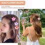 ZkateTrade 12 Pièces Pince Cheveux Fleur, Petite Pinces à Griffes Fleur Antidérapantes, Barettes Cheveux Fleur Forte Grip Pour F
