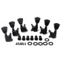 Alnicov Guitar Locking Tuners 3L3R Keystone Knobs avec cordon de verrouillage scellé pour guitare électrique ou acoustique noir