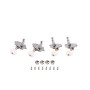 Alnicov Tuning Pegs 2 R2L Tuners avec bouton blanc pour ukulélé 4 cordes