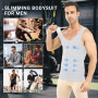 MEETYOO Débardeur Compression Homme,Manches Longues pour Hommes Maillot de Corps Ventre Plat Minceur Gilet Invisible Amincissant