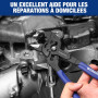 WORKPRO Jeu de 2 Clés à Pince 180 et 255 mm, Pince Multiprise en Acier Cr-V, Serrage Rapide, Ouverture Maximale de 40/50 mm, Pin