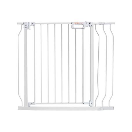 VEVOR Barrière de Sécurité Extensible 75-99 cm Hauteur 76 cm Barrière d'Escalier à Fermeture Automatique sans Perçage Grande Ouv