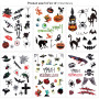 Étanche Tatouages éphémères Monstre Vampire Citrouilles ​​Aut