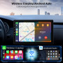 Haudio Autoradio 1 DIN Bluetooth Autoradio Car Play Voiture avec sans Fil carplay & Android Auto,10.1 Rotatif de Pouces HD Écran