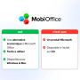 Suite de bureau 4 en 1 MobiOffice Multi-user pour Windows | Licence Multi-user | Traitement de texte, feuilles de calcul, présen