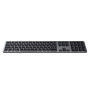 Satechi Clavier sans Fil en Aluminium avec Pavé Numérique, QWERTZ Allemand, Clavier Bluetooth pour MacBook Pro/Air, iPad Pro/Air