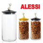 Alessi Ammi22 B Miòjar Pot Aliments Chats en Verre avec Couvercle en Résine Thermoplastique, Noir