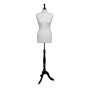 The Shopfitting Shop Deluxe Taille 42 Mannequin Buste Crème Jersey Support trépied en Bois Noir