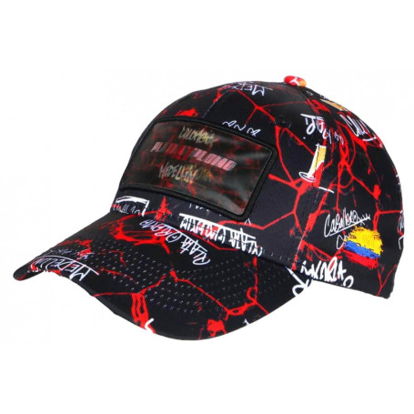 SKR Casquette Plata O Plomo El Patron Rouge Hologramme Streetwear - Taille Unique - Rouge