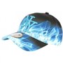 Hip Hop Honour Casquette NY Bleue et Noire Design Streetwear Baseball Fire - Taille Unique - Bleu