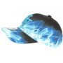 Hip Hop Honour Casquette NY Bleue et Noire Design Streetwear Baseball Fire - Taille Unique - Bleu