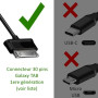 acce2s - CABLE USB pour Samsung Tablette Galaxy Note 10.1 - Galaxy Tab 2 10.1 P5100/P5110 - Galaxy Tab 2 7.0 P3100/P3110 - Galax
