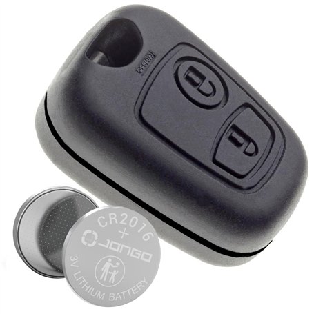 Jongo® Coque de Clef 2 Boutons pour Peugeot 106
